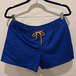 Men’s Club Monaco Royal Blue Short Swim Trunks Size Small